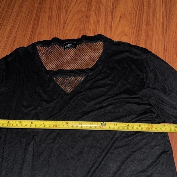 Chi chi active wear long sleeve black mesh top shirt pull over in black size S - Picture 5 of 7